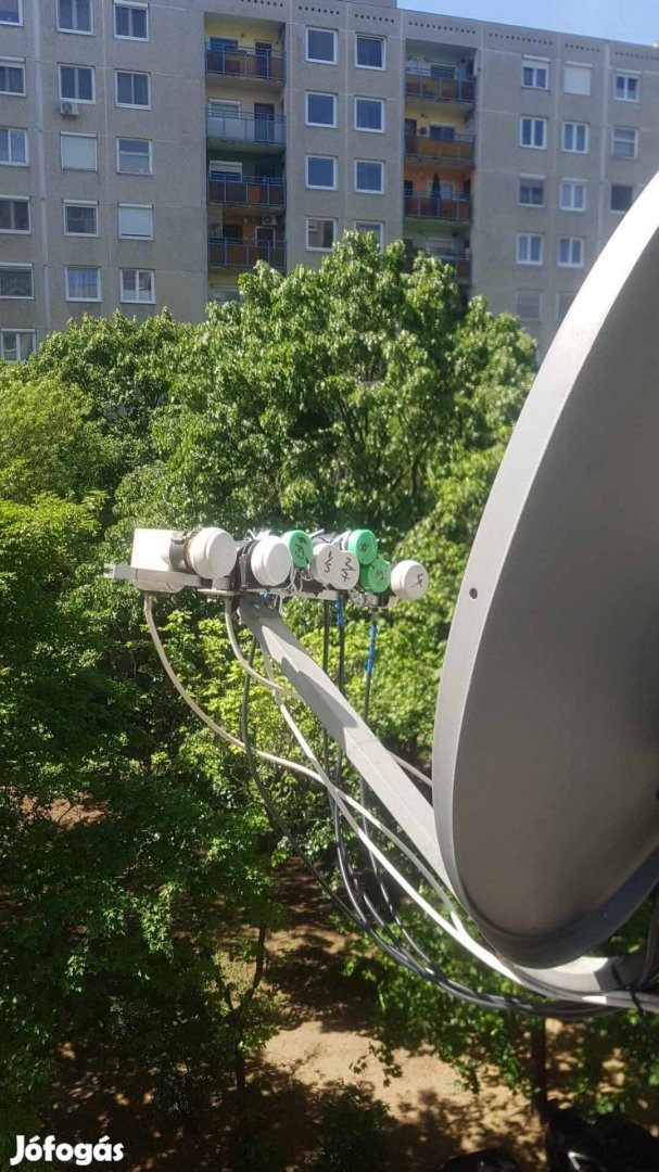 Parabola antenna E 85 multifokális, beltéri, diseqcés tartozékok