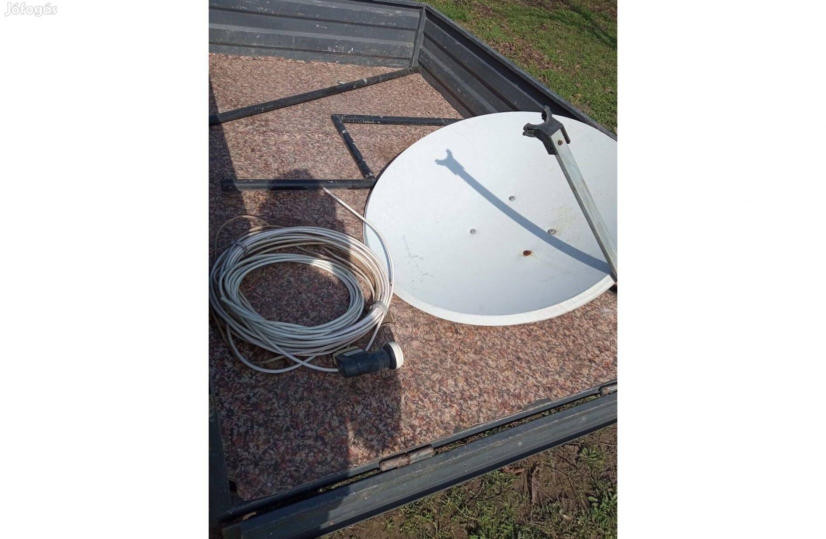 Parabola antenna+fej+tartó