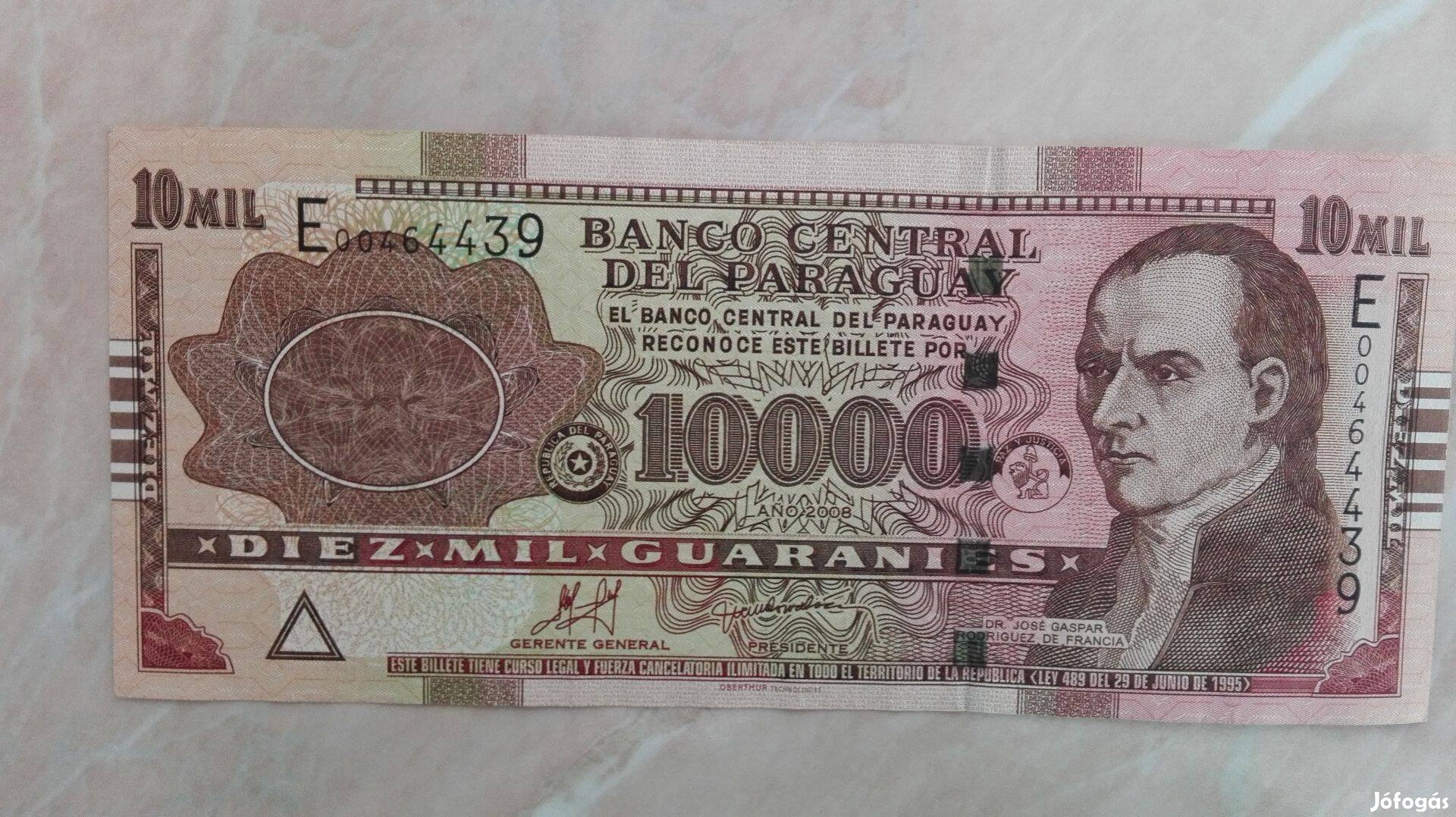 Paraguay 2008-as 10000 guaranies