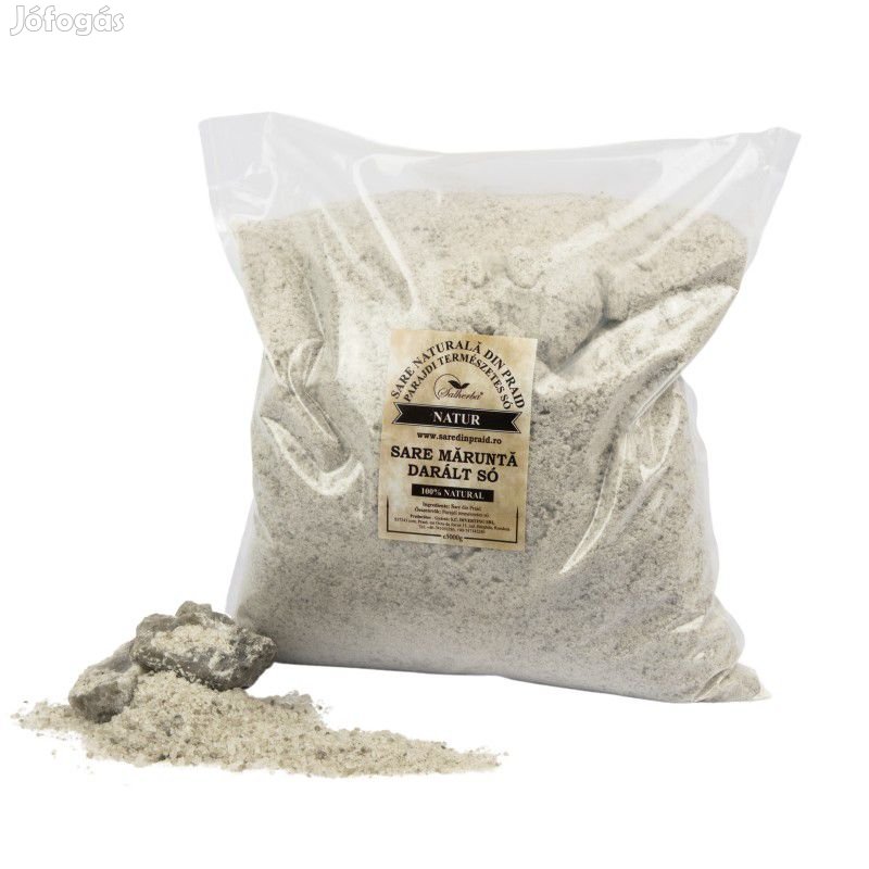 Parajdi kezeletlen természetes őrölt só 5 kg-os 0-4 mm asztali kősó