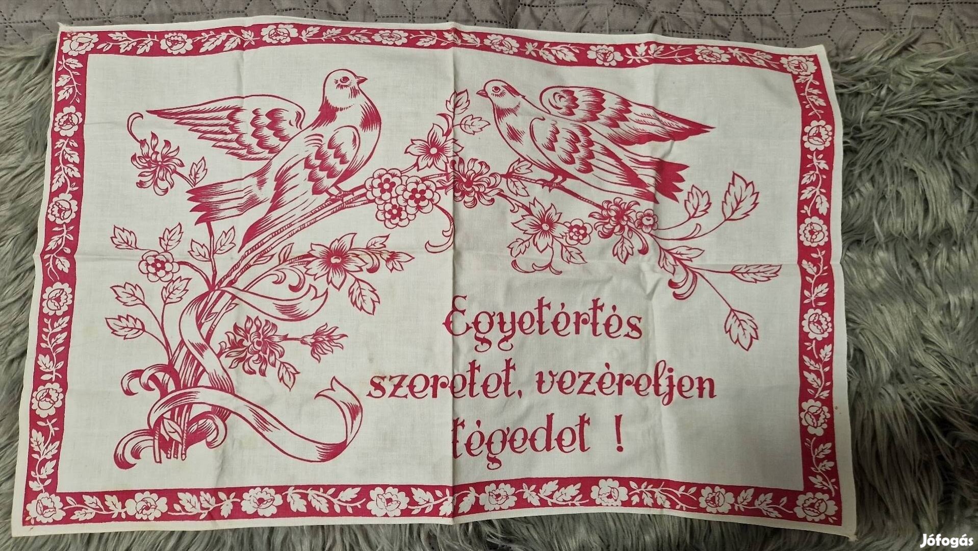 Parasztház falidísz Egyetértés, szeretet vezéreljen tégedet!