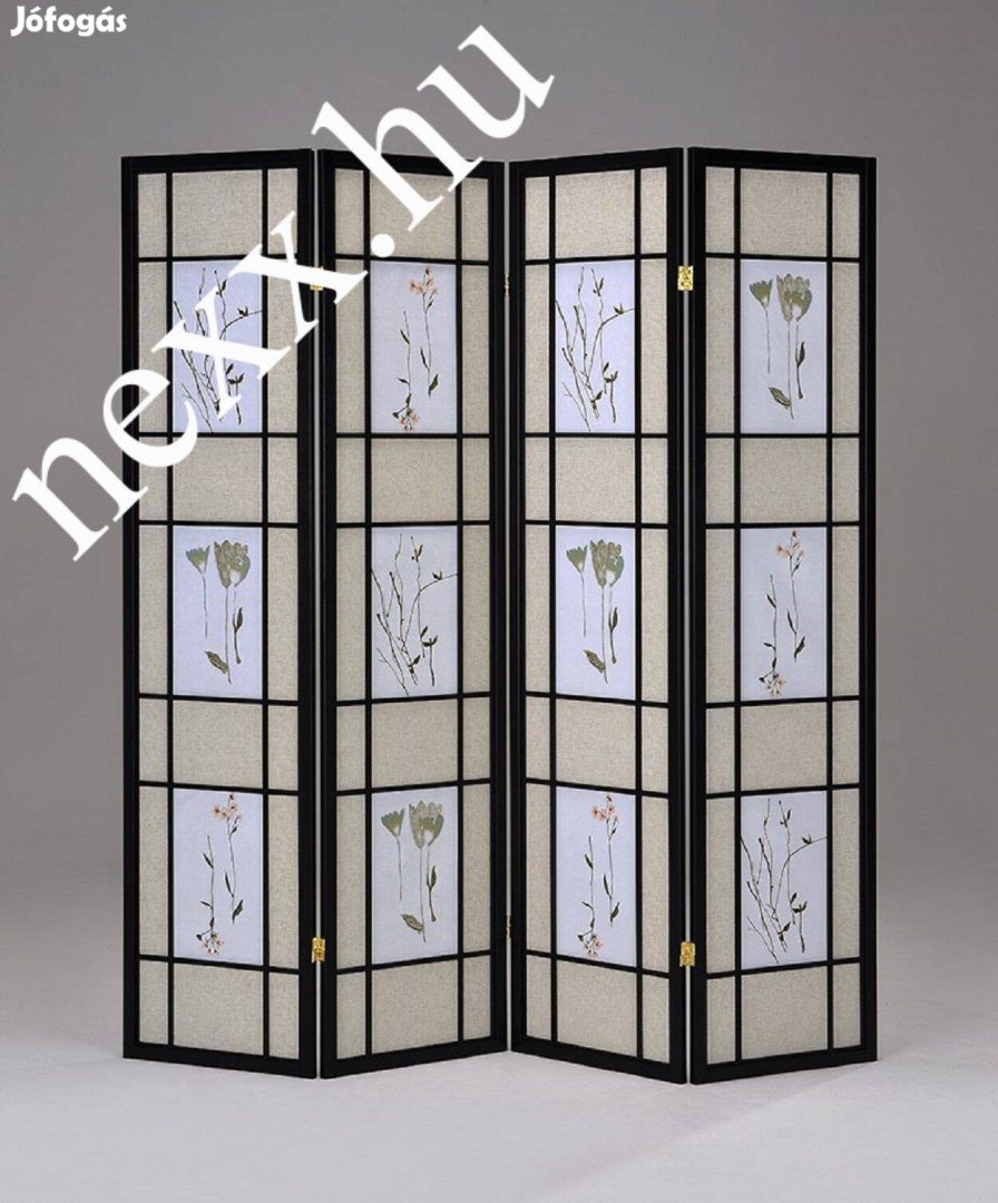 Paraván 4621-4WF virág mintás paraván, új paraván