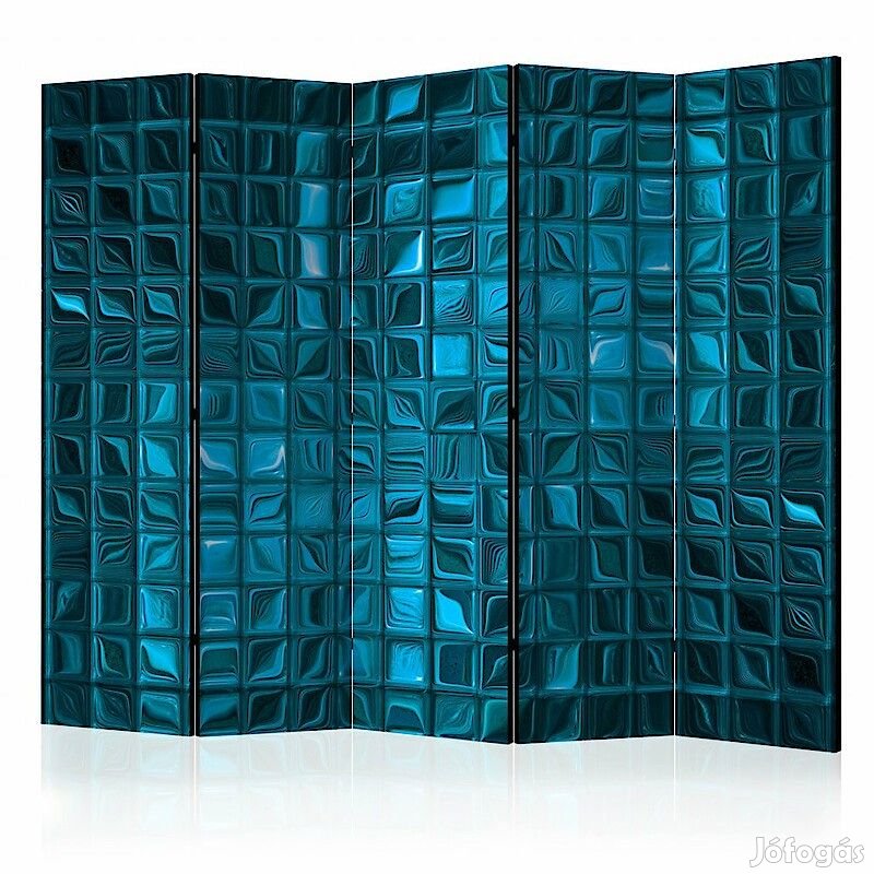 Paraván - Azúrkék mozaik II