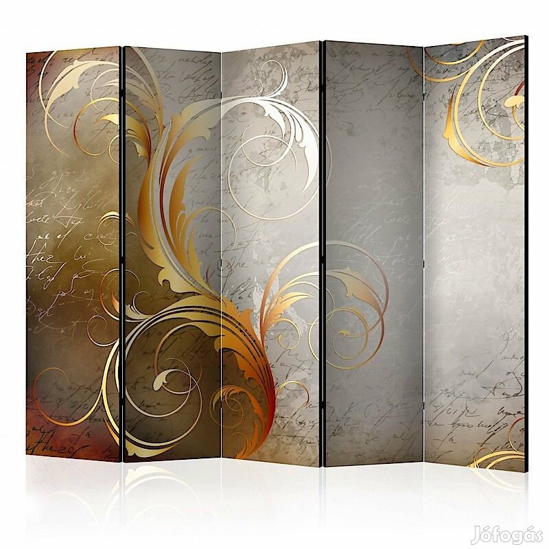 Paraván - Díszes arany levél II