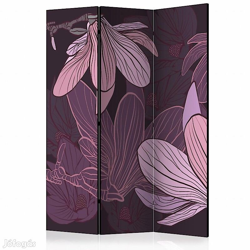 Paraván - Lila virágok