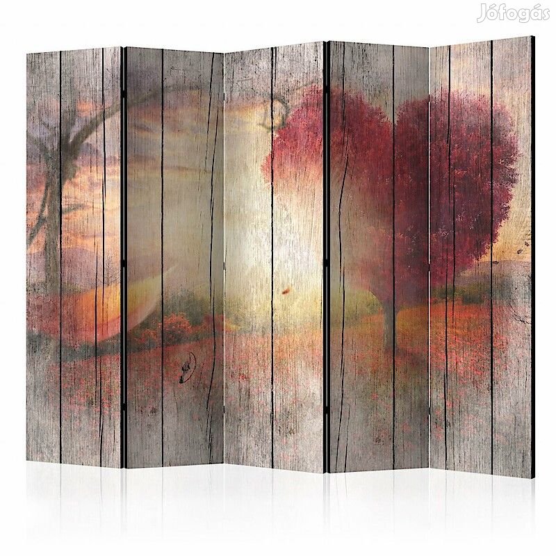 Paraván - Piros szív lombkoronájú fa II