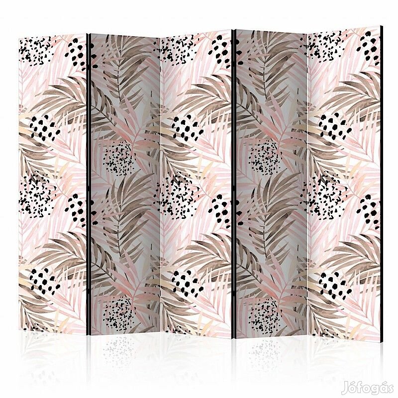 Paraván - Rózsaszín pálma levelek II