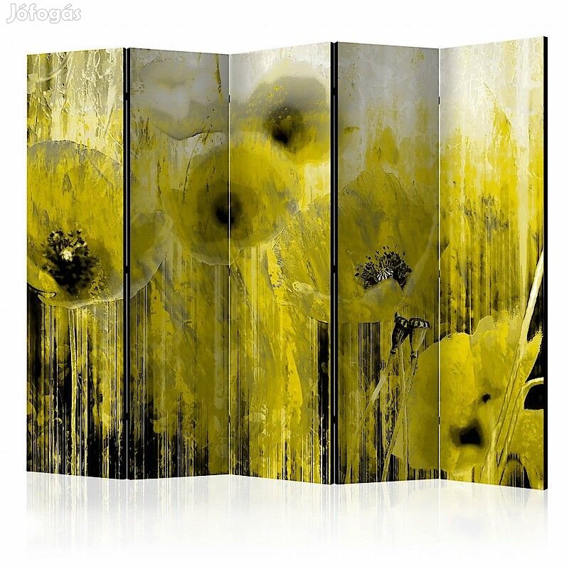 Paraván - Sárga virágfestmény II