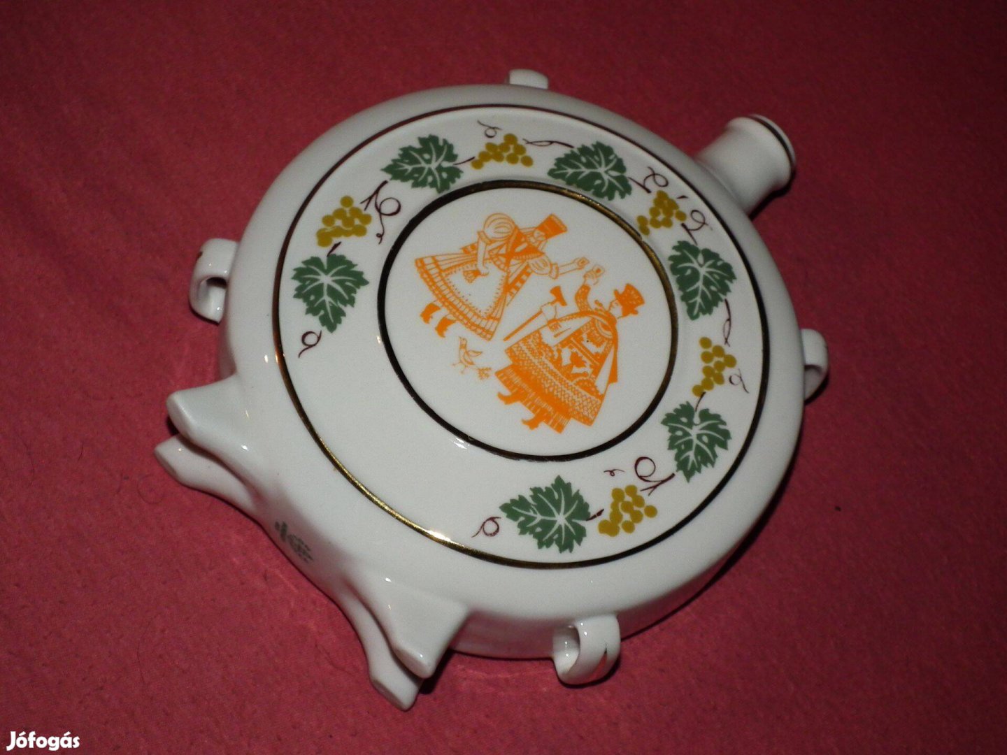 Párban nagyobb Hollóházi porcelán kulacs 2 db. egyben