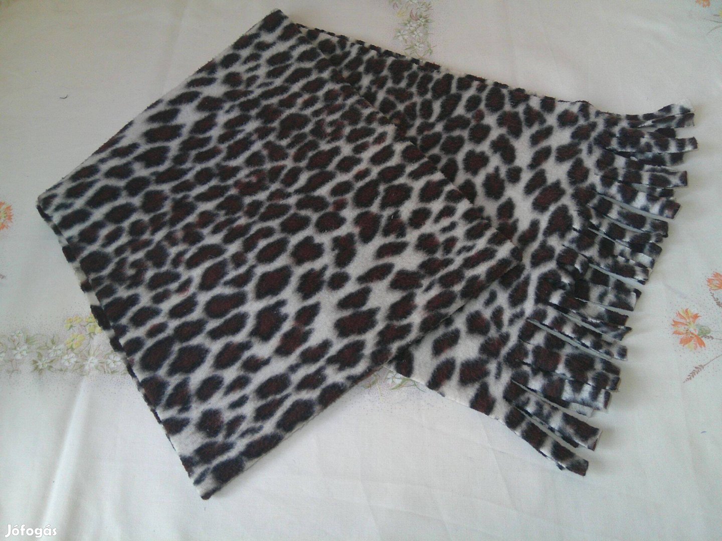 Párducmintás polár téli sál