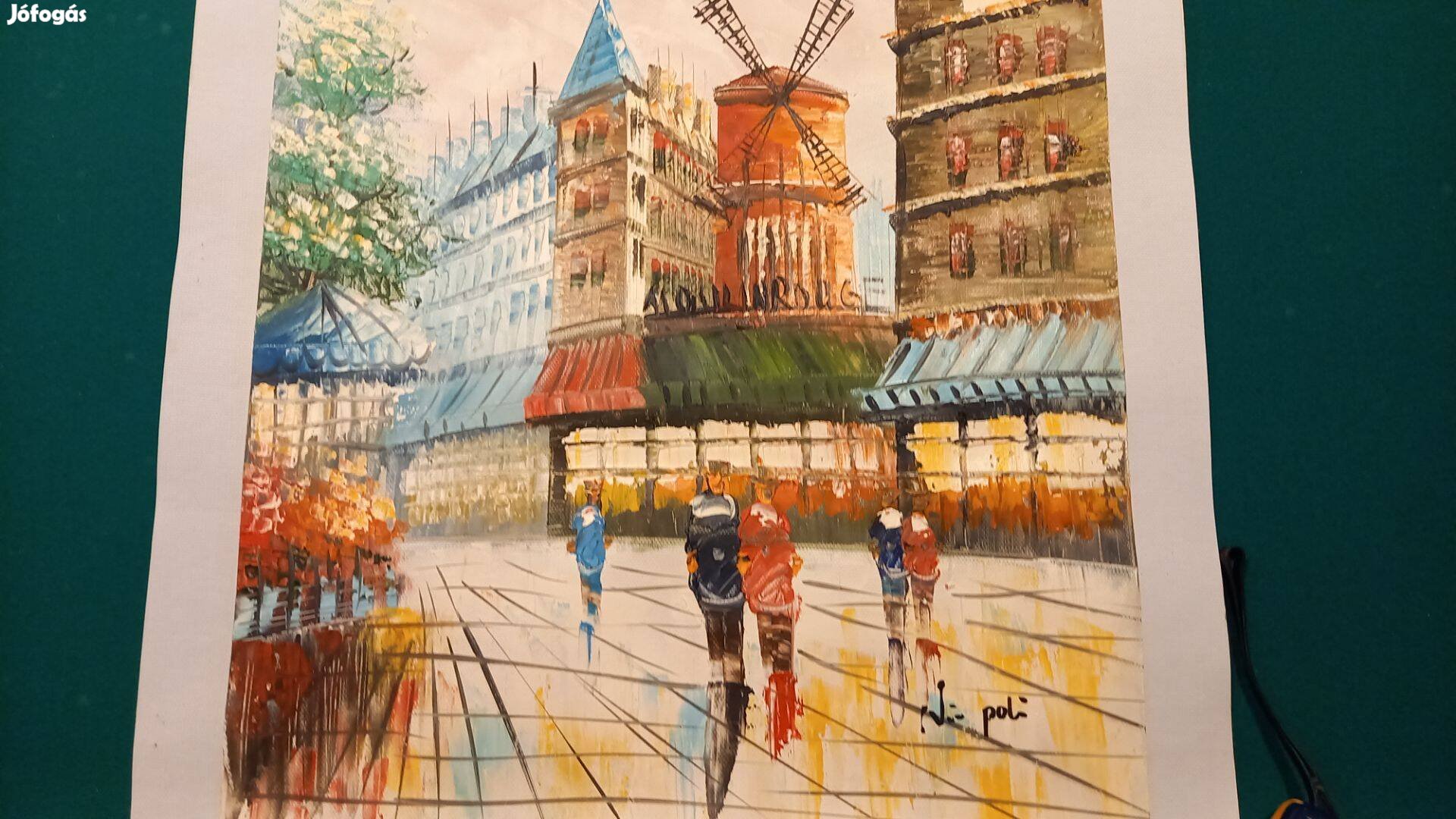 Párizs Eiffel Torony Moulin Rouge 3 különféle Festmény, Olajfestmény