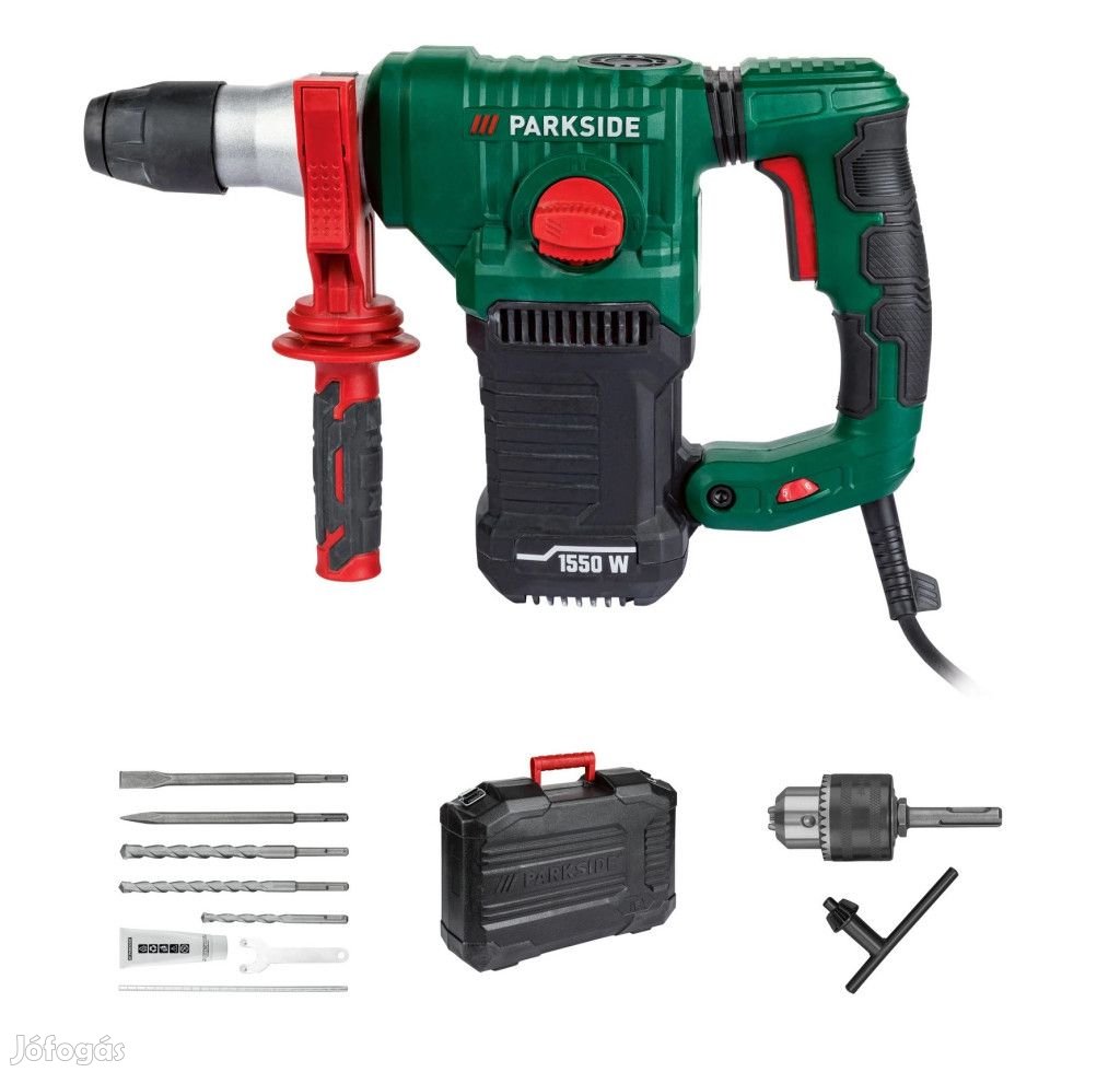 ParkSide PBH 1550 C1 1550W 5J SDS Plus ütvefúró, bontó- és vésőkalapá