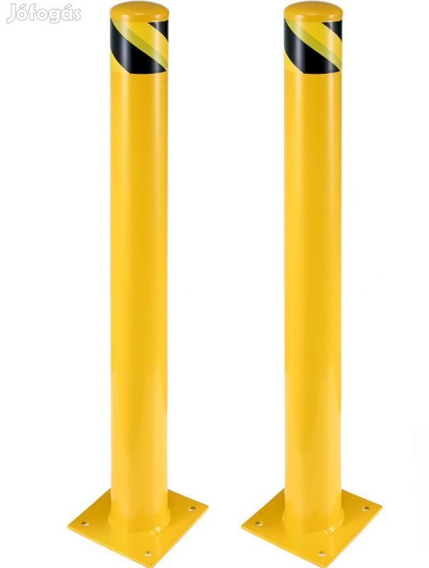 Parkolásgátló oszlop sárga 122 cm átmérő 11 cm 2db-os készlet