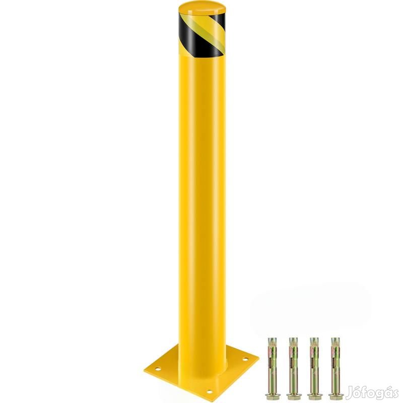 Parkolásgátló oszlop sárga 122 cm átmérő 14 cm