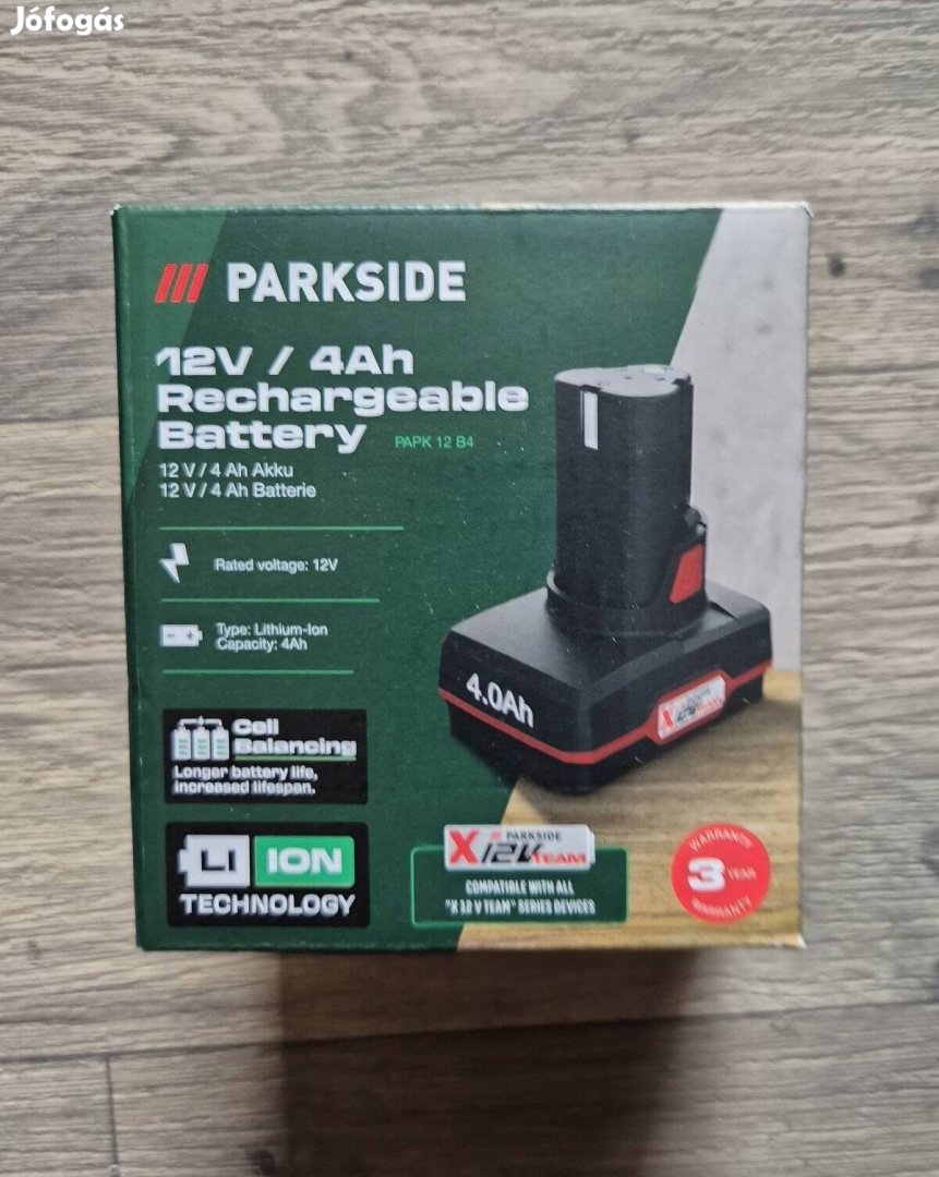 Parkside 12V 4Ah Akkumlátor Papk 12 B4
