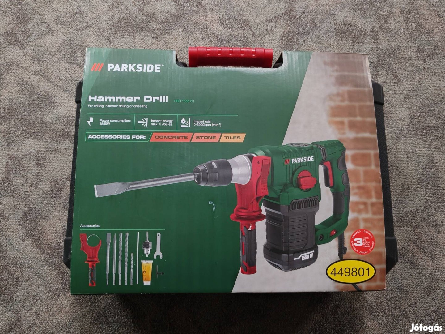 Parkside 1550w ütvefúró vésőgép