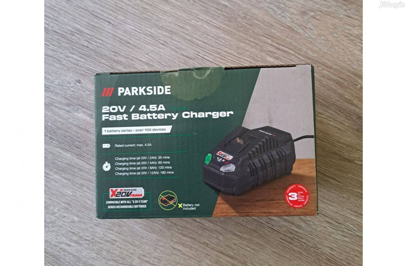 Parkside 20V. akkumulátor töltő Új!