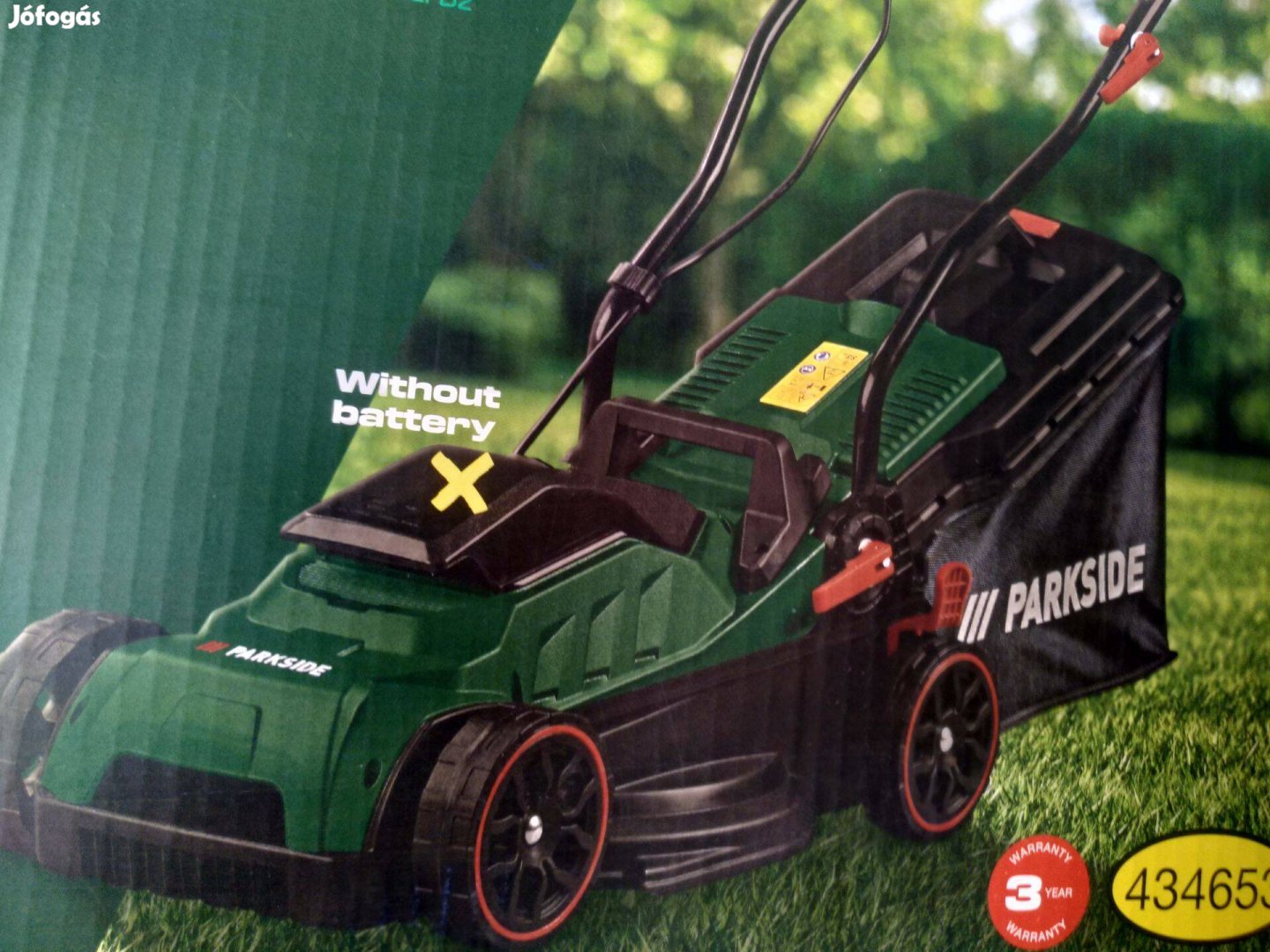 Parkside 20 Voltos akkus fűnyíró akku, töltő nélkül új, 3 év garancia