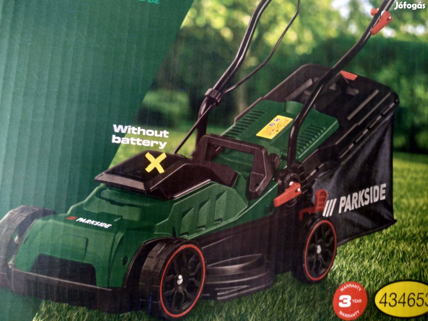 Parkside 20 Voltos akkus fűnyíró akku+töltő nélkül, 3 év garancia, új