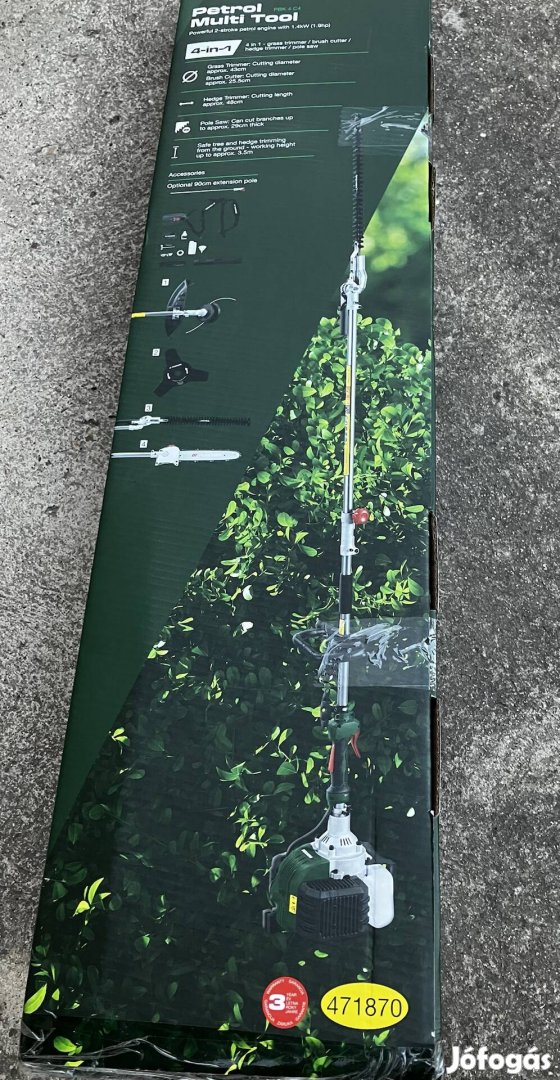 Parkside 4 az 1ben, benzines,kerti multigép, új 3év garancia