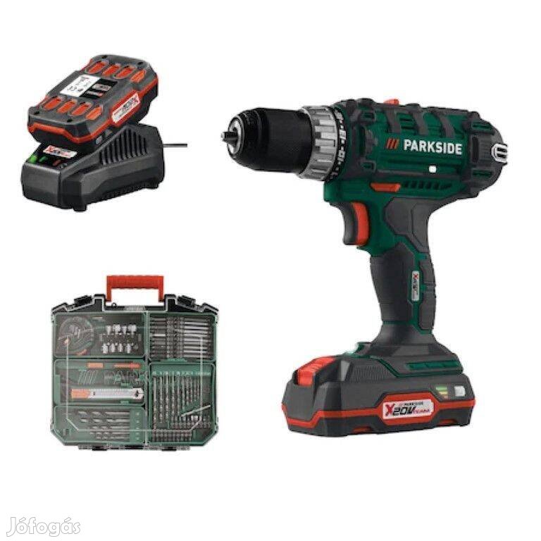 Parkside G8 20V fúró + akkuval 73 tartozékkal