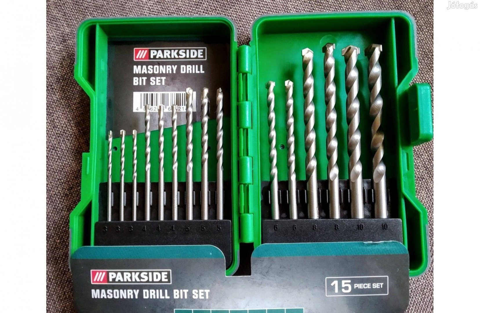 Parkside Kőzet furók Szénacél Karbid Heggyel, Új készlet 15 DB
