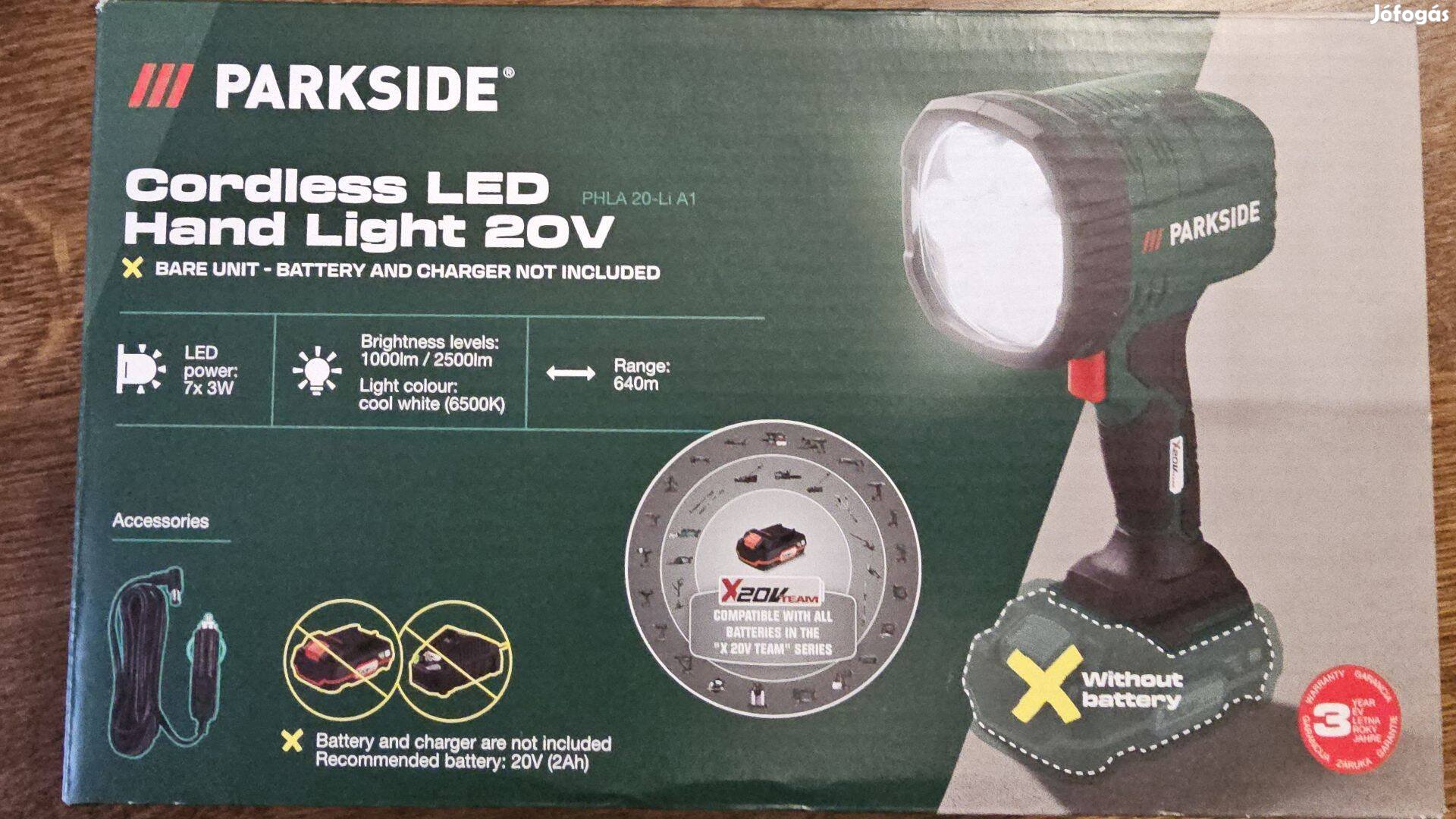 Parkside Led lámpa fényvető reflektor munkalámpa 7 db Led 2500Lumen