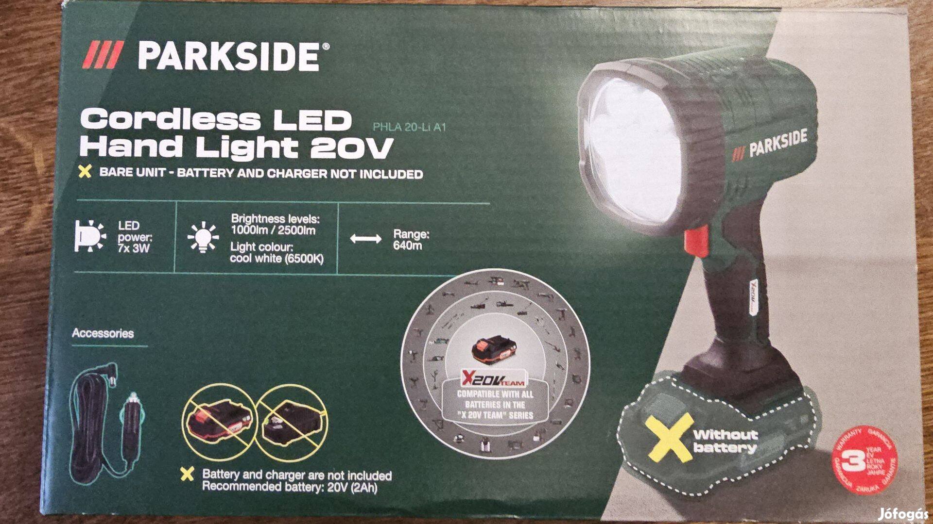 Parkside Led lámpa fényvető reflektor munkalámpa 7 db Led 2500Lumen