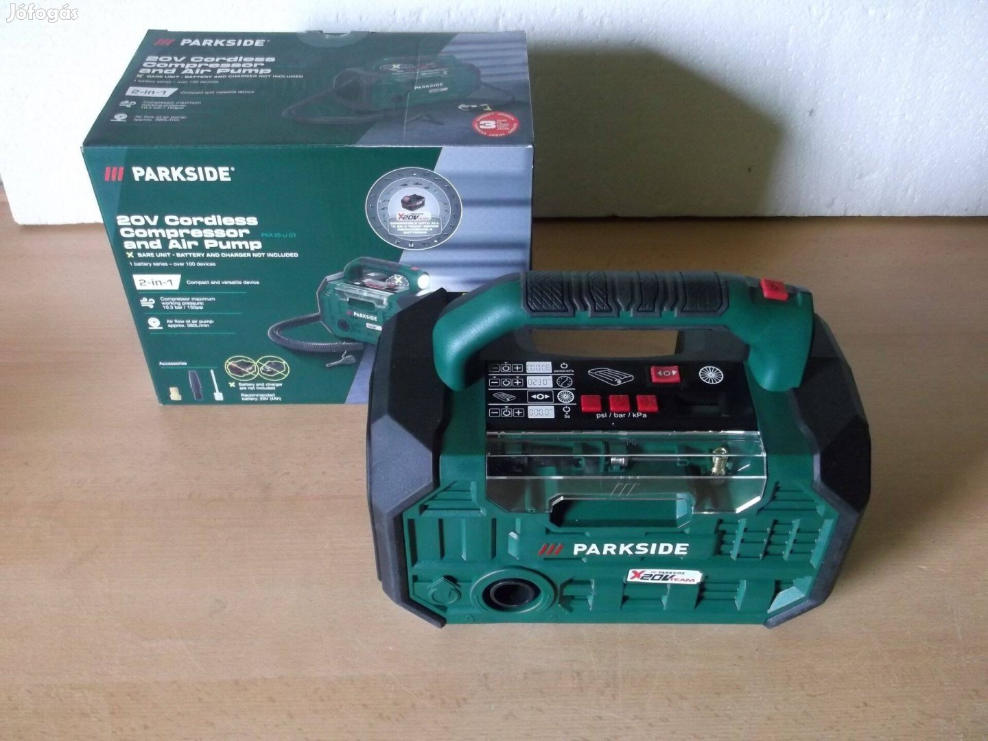Parkside PKA 20-LI D3 akkus kompresszor és légszivattyú