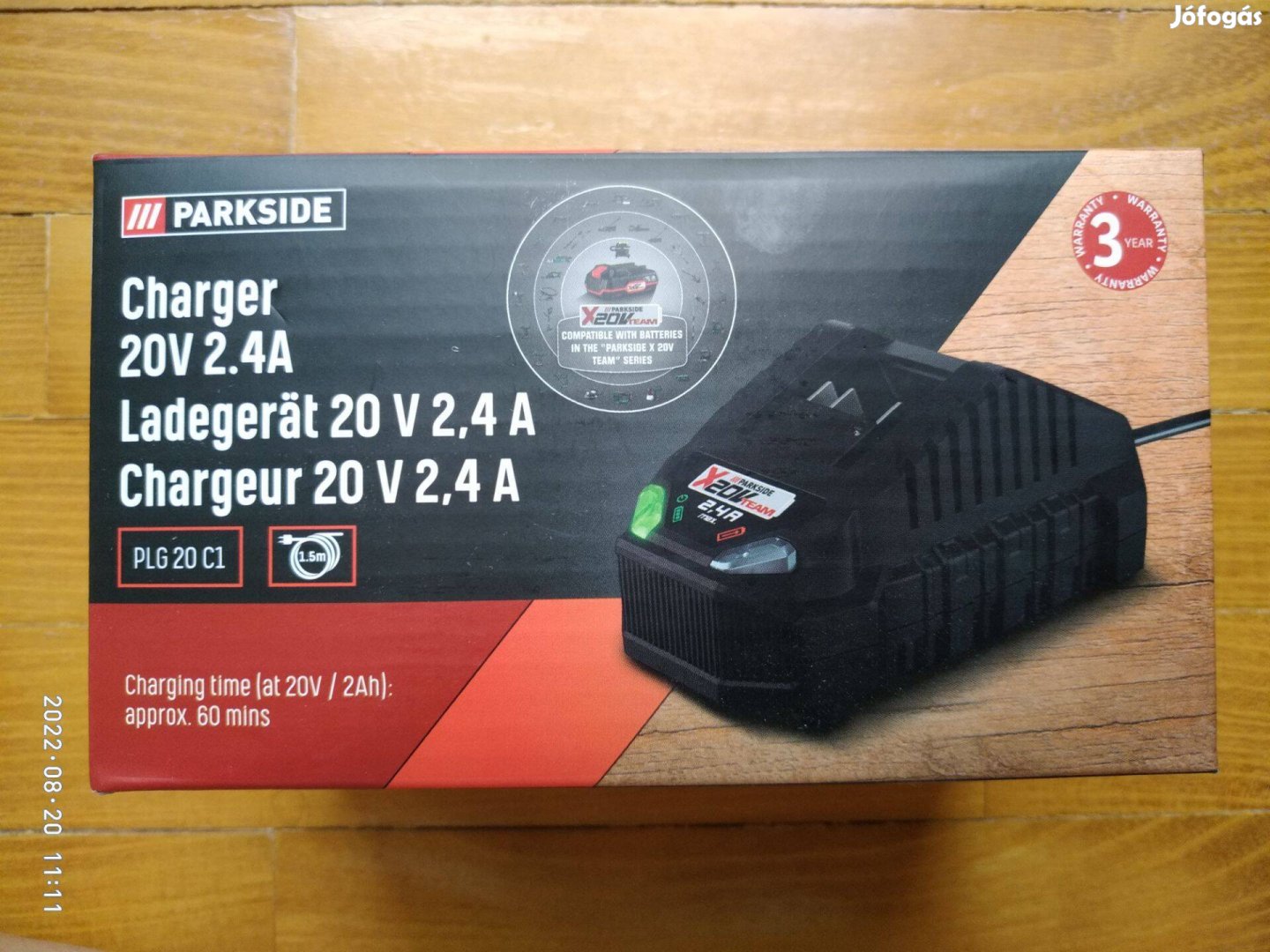 Parkside PLG 20 C1 20 Voltos automata akkumulátortöltő eladó, új