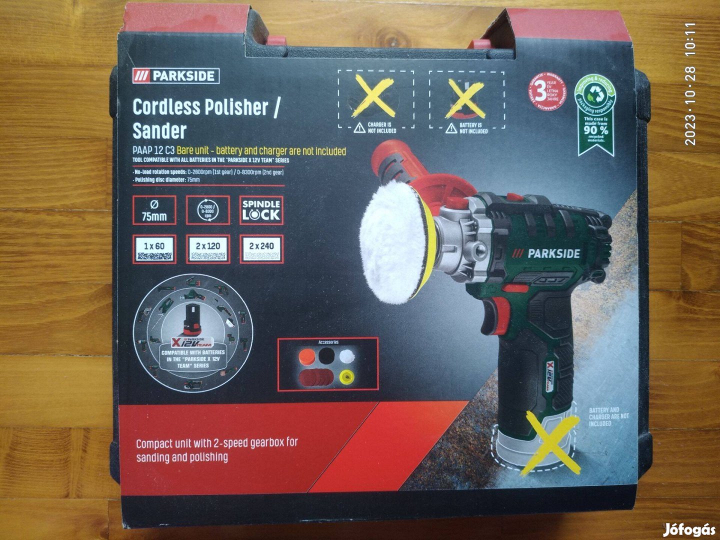 Parkside Paap 12 akkus polirozógép polirozó új 3 év