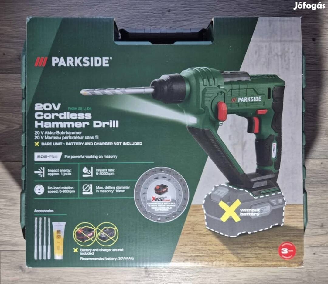 Parkside Pabh 20 Li-D4 ütvefúró