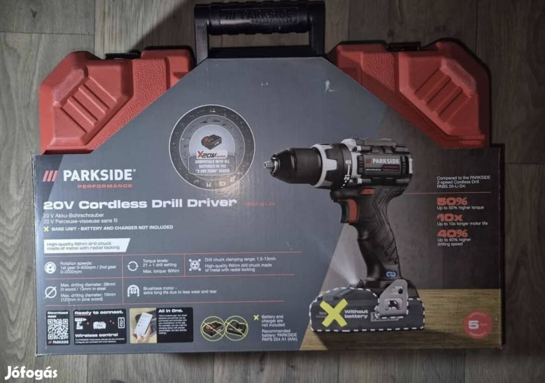 Parkside Pabs 20-Li D4 60nm fúró-csavarozó