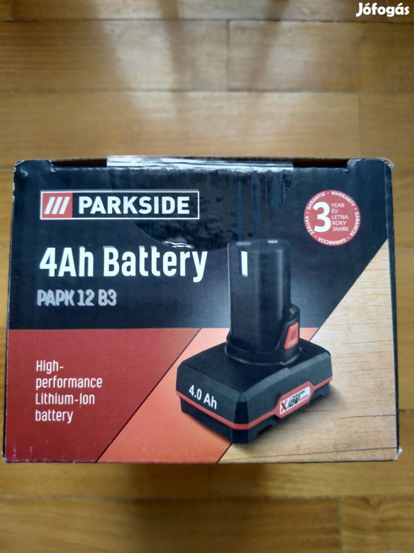 Parkside Papk 12 B3 12V 4Ah 4 Ah lithium-ion akkumulátor új nagy akku