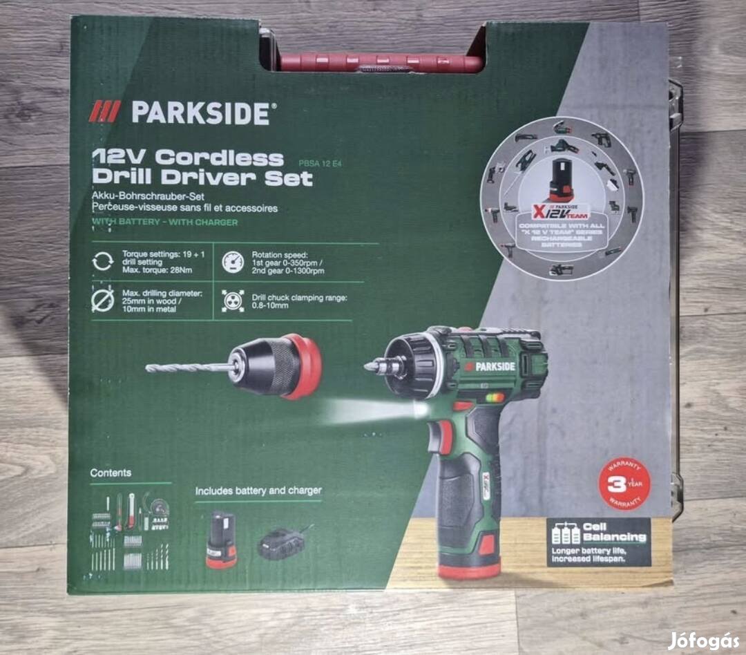 Parkside Pbsa 12 E4 28nm fúró csavarozó