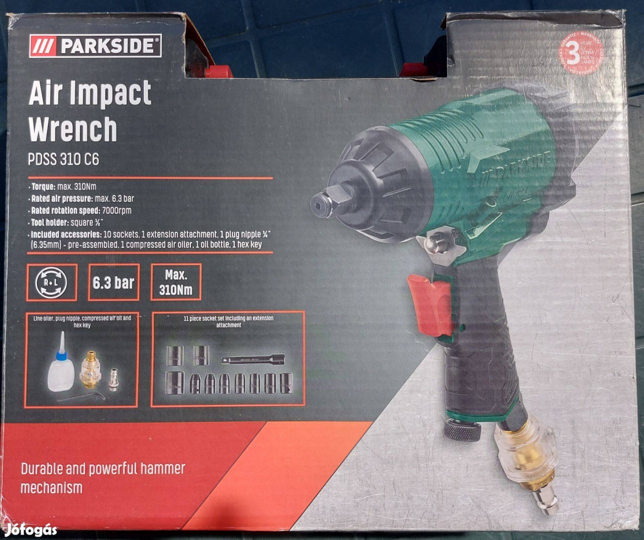 Parkside Pdss 310 C6 sűrített levegős ütvecsavarozó kofferben