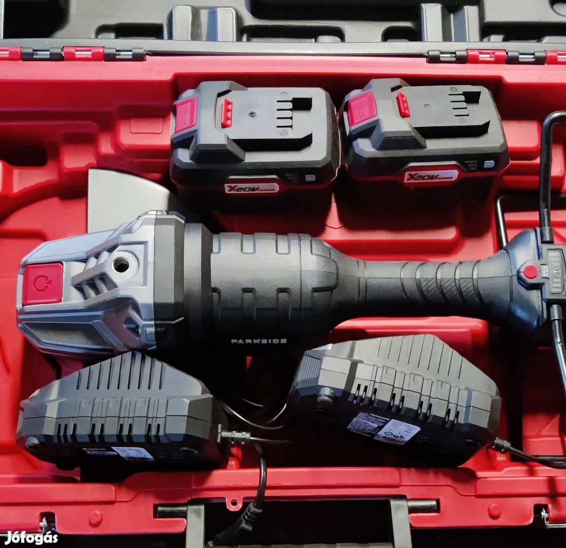 Parkside Performance 230 MM 40 Volt 2 akkus sarokcsiszoló Új