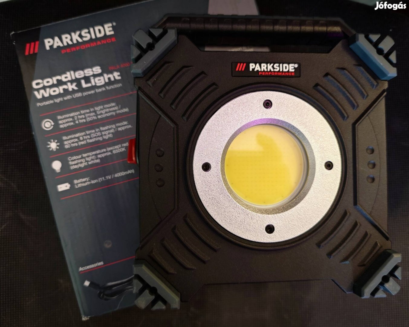 Parkside Performance Pala 4000 A1 COB LED vezeték nélküli reflektor