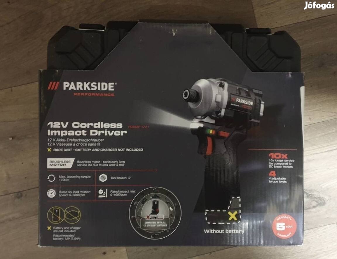 Parkside Performance akkus ütvecsavarozó 12V Pdssap 12 A1