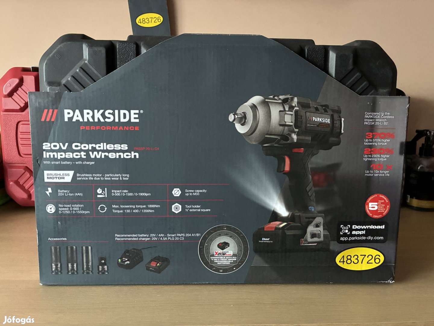 Parkside Performance ütvecsavarozó (bontatlan)