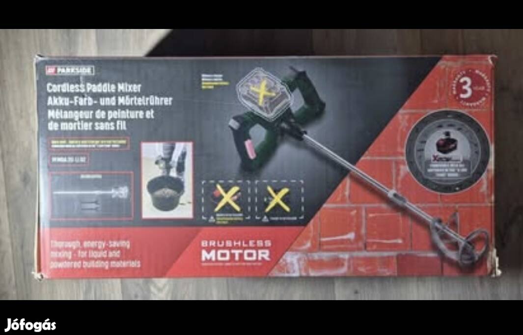 Parkside Pfmra 20-Li B2 akkus festék és habarcskeverő