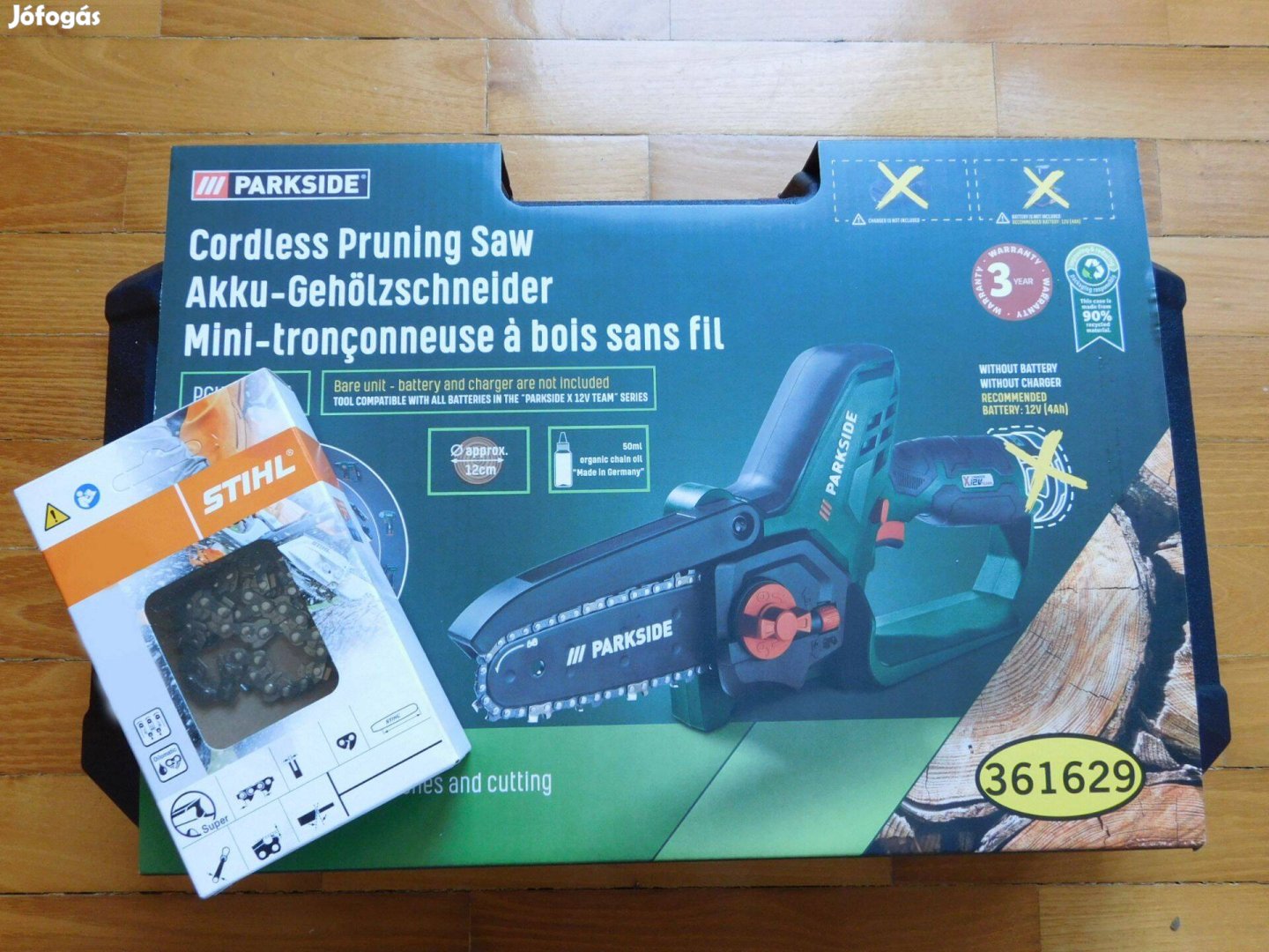 Parkside Pghsa 12 Li A1 akkus mini láncfűrészhez új Stihl lánc