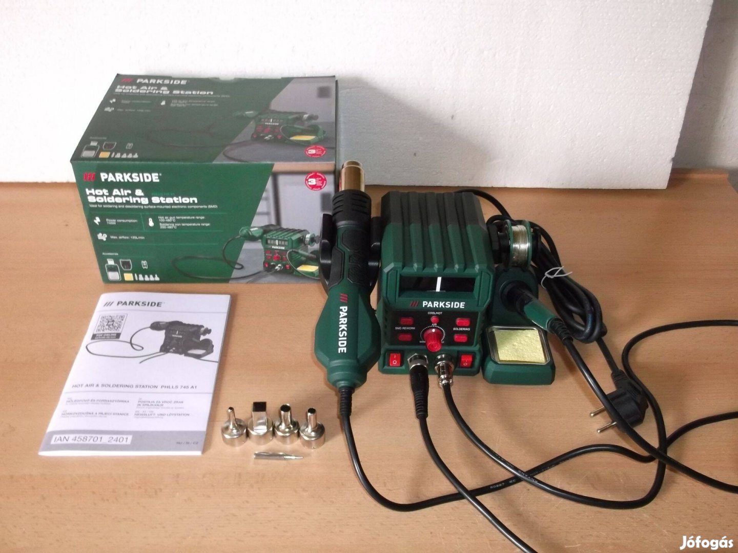 Parkside Phlls 745 A1 digitális forrólevegős SMD forrasztó állomás
