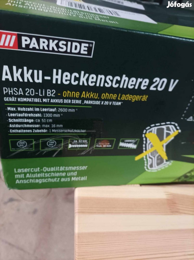 Parkside Phsa 20-Li C3 20V akkus. Sövénynyíró