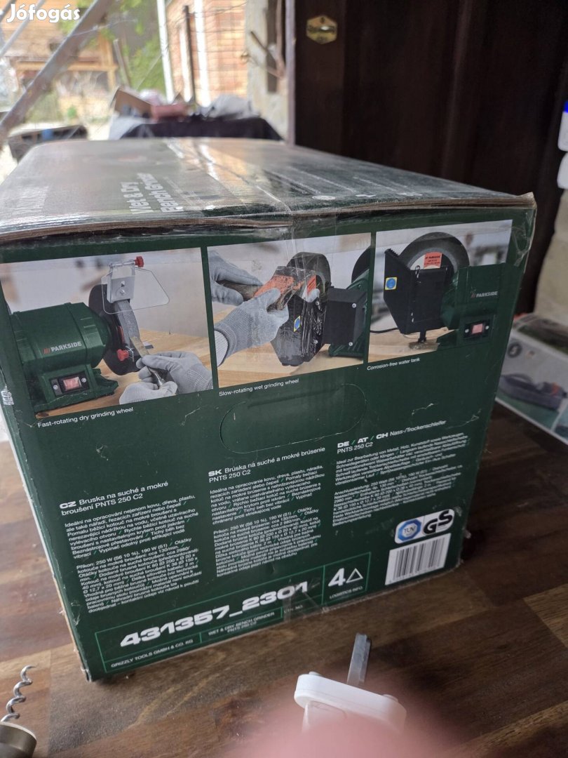 Parkside Pnts 250 C2 dupla csiszológép. Új, bontatlan.