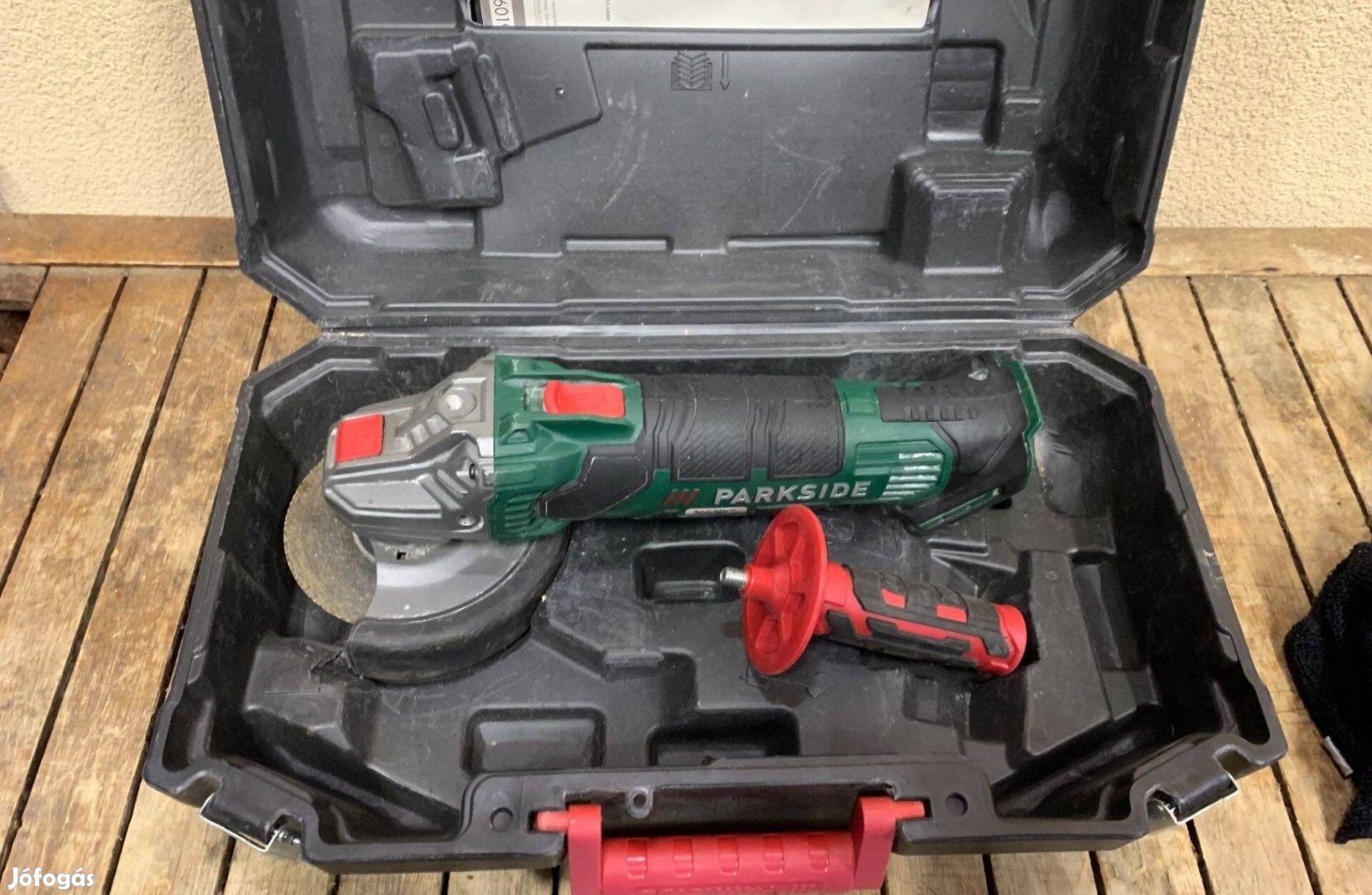 Parkside Pwsa 20 li-c3 Akkumulátoros Sarokcsiszoló + koffer