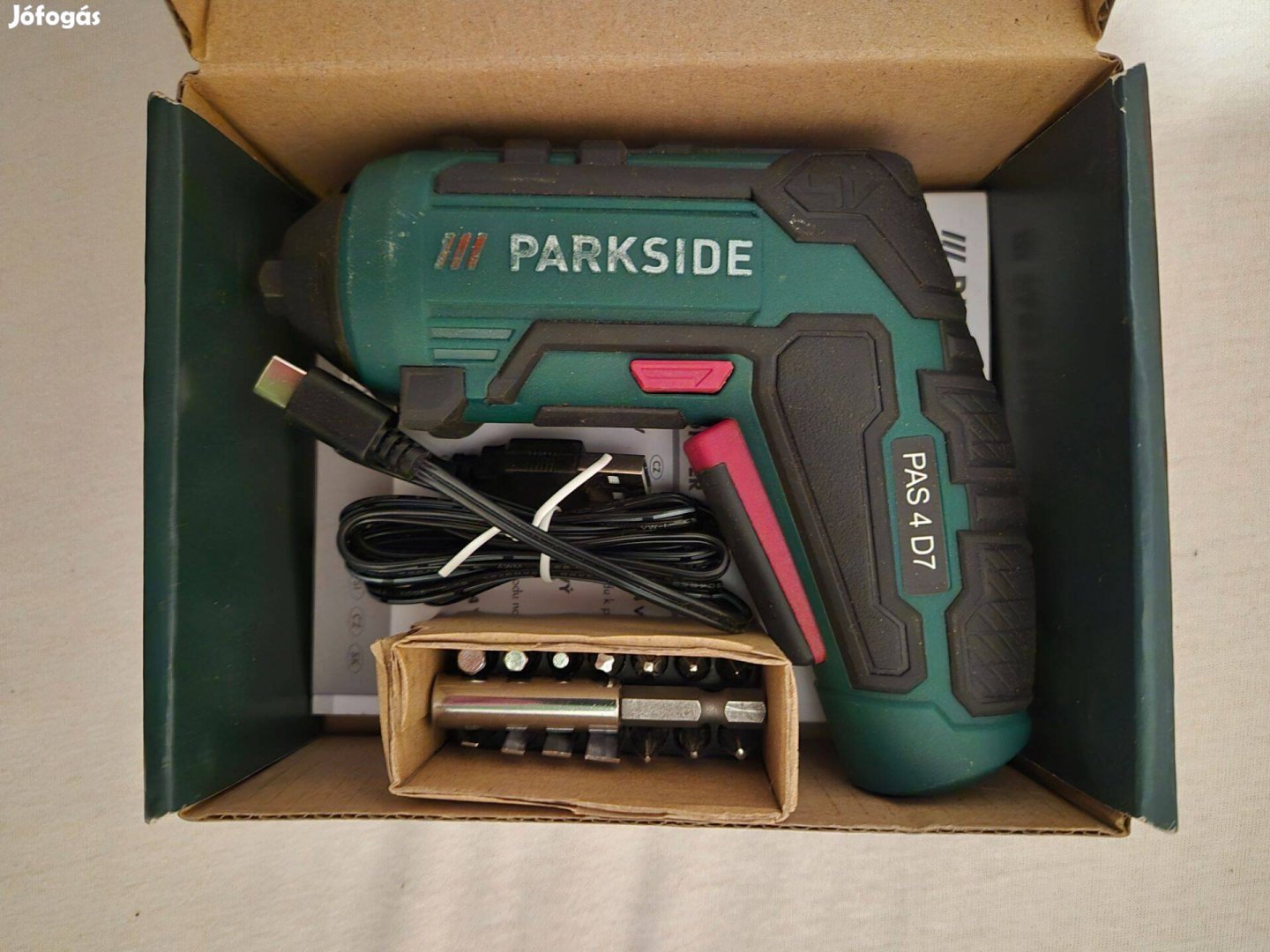 Parkside akkus csavarozó PAS 4 D7 2027.07. hóig garanciális