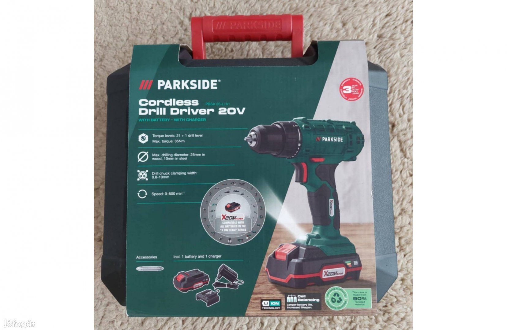 Parkside akkus csavarozó, kofferben