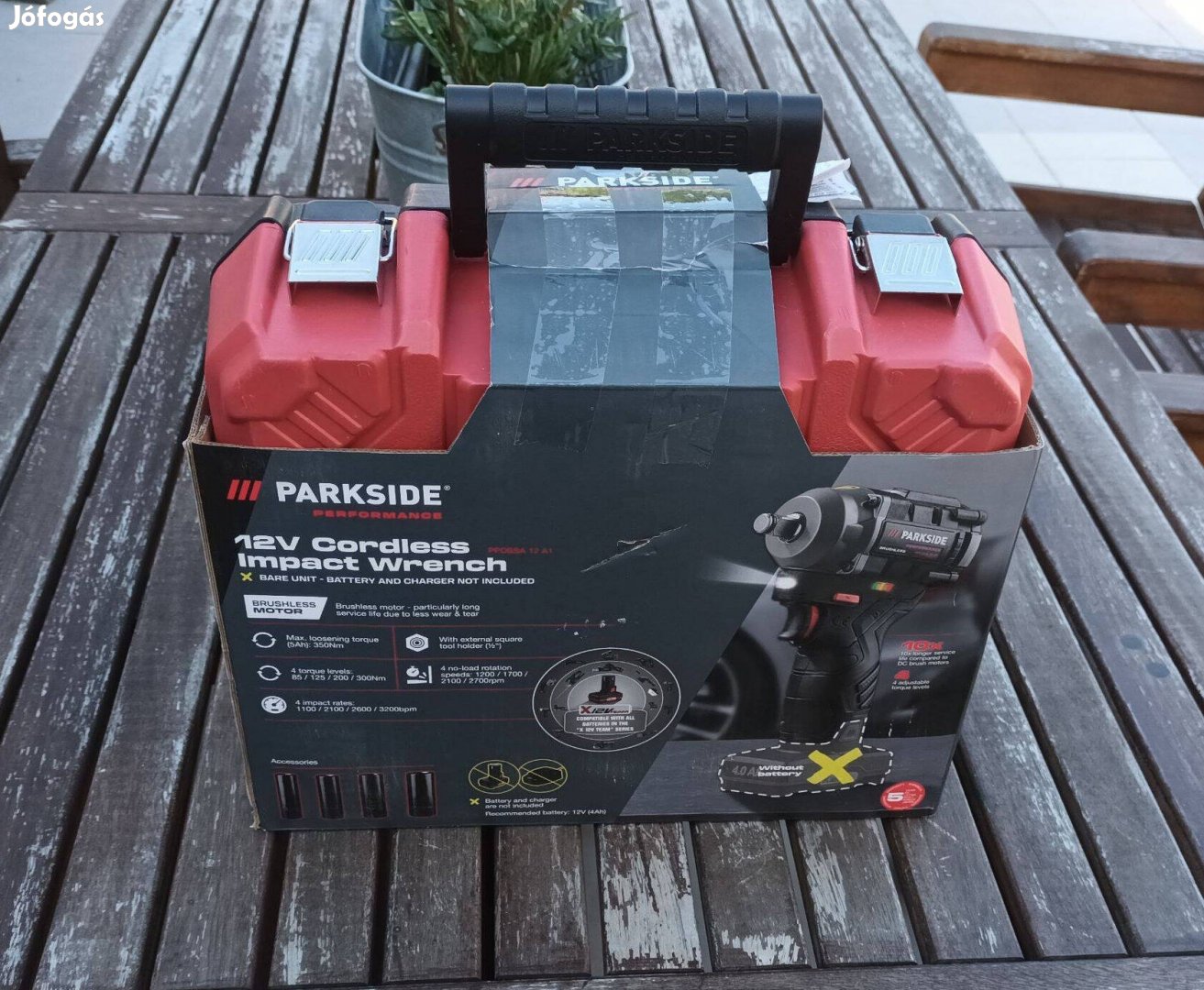Parkside akkus kerék kulcs 12v 350Nm es új bontatlan + blokk