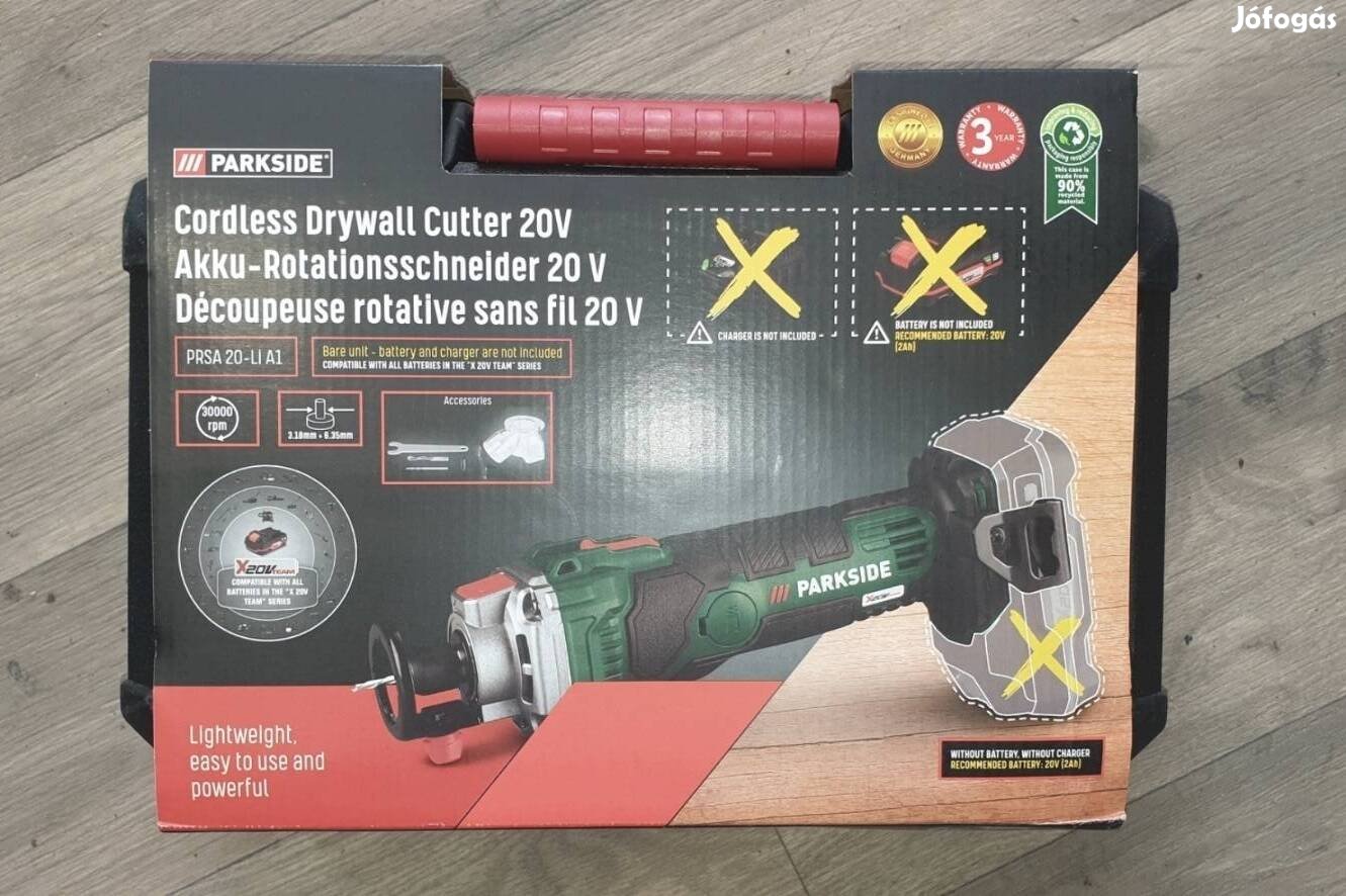 Parkside akkus rotaciós marógép Prsa 20Li-A1 20V